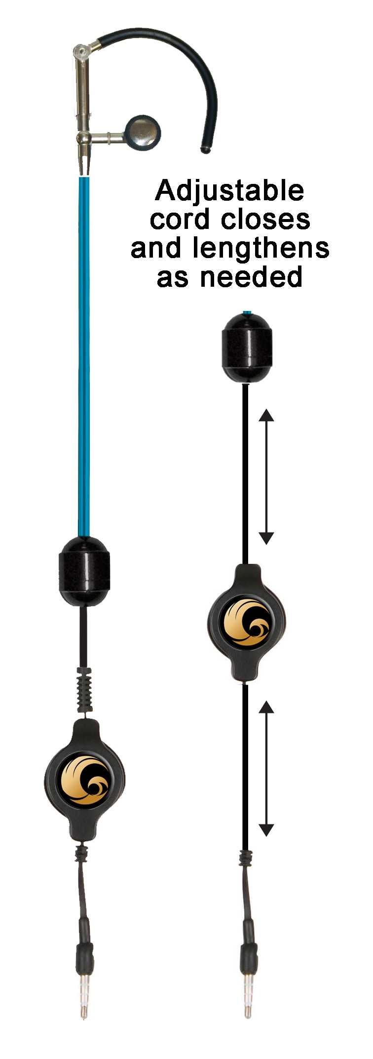 LIFE Blue Tube headset hook with adjustable wording